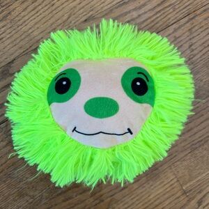 Goffa green fuzzy plushie stuffed animal stuffie plush toy sloth face #kawaii